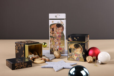 Goebel-Gustav Klimt | Bo&icirc;te &agrave; th&eacute; L&#039;Arbre de Vie | M&eacute;tal - 11cm - bo&icirc;te de rangement