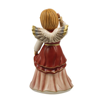 Goebel - Kerst | Decoratief beeld Engel Verkleed voor het festival rood | Aardewerk - 15cm - 2025