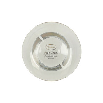 Goebel - Claude Monet | Windlicht / Theelicht Papaverveld | Glas - 10cm - waxinelicht houder - 2 stuks