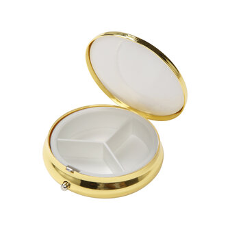 Goebel - Gustav Klimt | Pillendoosje De Levensboom | Metaal - 5cm - 3 vakjes - 4 stuks