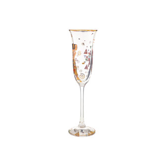 Goebel - Gustav Klimt | Verre &agrave; champagne &laquo;&nbsp;L'Esp&eacute;ra&nbsp;&raquo; | Verre de 24 cm orn&eacute; d'or v&eacute;ritable - 100 ml