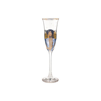 Goebel - Gustav Klimt | Verre &agrave; champagne Judith I | Verre - 24 cm - avec de l'or v&eacute;ritable - 100 ml