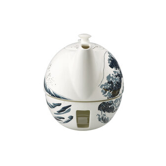 Goebel - Katsushika Hokusai | Theepot met warmer | Porselein - theekan - 1,2L