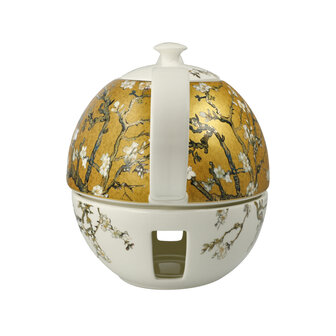 Goebel - Vincent van Gogh | Theepot met warmer Amandelboom goud | Porselein - theekan - 1,2L