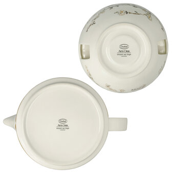 Goebel - Vincent van Gogh | Theepot met warmer Amandelboom goud | Porselein - theekan - 1,2L