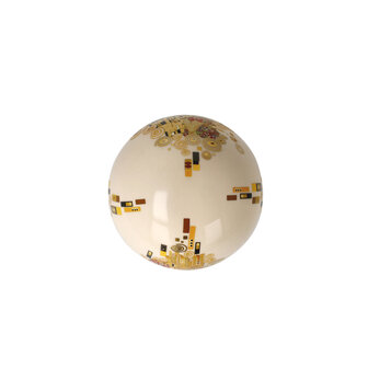 Goebel - Gustav Klimt | Kerstbal De Kus | Porselein - 8cm - met echt goud