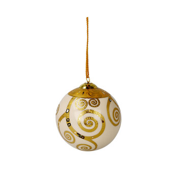 Goebel - Gustav Klimt | Kerstbal De Levensboom | Porselein - 8cm - met echt goud