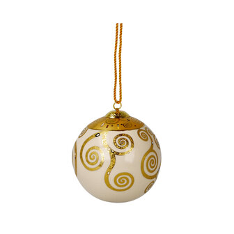 Goebel - Gustav Klimt | Kerstbal De Levensboom | Porselein - 8cm - met echt goud