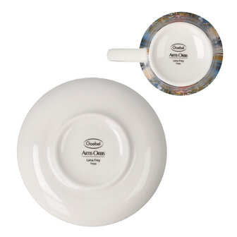 Goebel - Lana Frey | Kop en schotel Espresso Freya | Porselein - 12cm - 100ml - 2 stuks