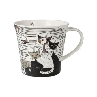 Goebel - Rosina Wachtmeister | Mok - Koffie/Thee Beker Carota con amici | Porselein - 350ml - 2 stuks