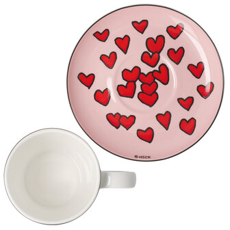 Goebel - Ed Heck | Kop en schotel Espresso When Pigs Fly | Porselein - 12cm - 100ml - 2 stuks