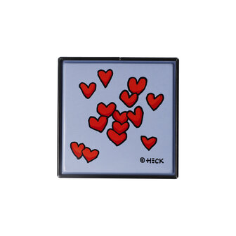 Goebel - Ed Heck | Theedoos Love Dog | Metaal - 11cm - bewaardoos - 4 stuks