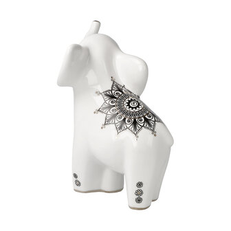 Goebel - Elephant | Decoratief beeld Roho | Porselein - 16cm - olifant - met kristal