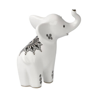 Goebel - Elephant | Decoratief beeld Roho | Porselein - 16cm - olifant - met kristal