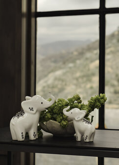 Goebel - Elephant | Decoratief beeld Roho | Porselein - 16cm - olifant - met kristal