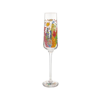 Goebel - Jamez Rizzi | Champagne glas My NYC Day | Glas - 26cm - 200ml - 2 stuks