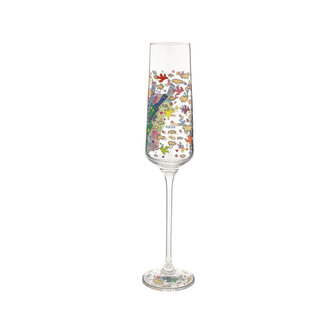 Goebel - Jamez Rizzi | Champagne glas My NYC Night | Glas - 26cm - 200ml - 2 stuks