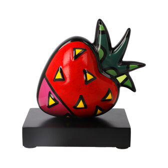 Goebel - Romero Britto | Decoratief beeld Strawberry | Porselein - Pop Art - 15cm