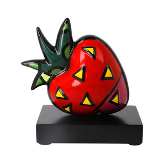 Goebel - Romero Britto | Decoratief beeld Strawberry | Porselein - Pop Art - 15cm