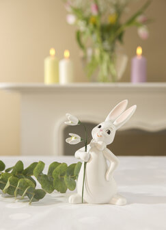 Goebel - P&acirc;ques | Figurine d&eacute;corative Li&egrave;vre de Blanche-Neige - Bienvenue au printemps | Porcelaine - 30 cm - 2026
