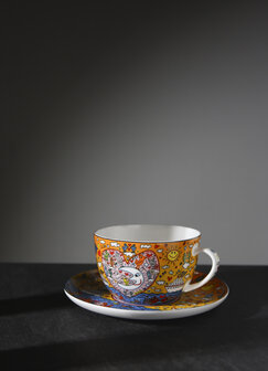 Goebel - James Rizzi | Kop en schotel Cappuccino The Romance of the Sea | Porselein - 250ml