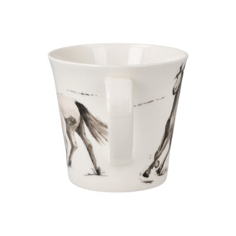 Goebel - Peter Schnellhardt | Koffie / Thee Mok Paarden | Beker - porselein - 350ml - 2 stuks