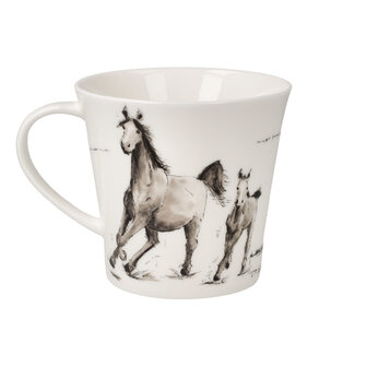 Goebel - Peter Schnellhardt | Koffie / Thee Mok Paarden | Beker - porselein - 350ml - 2 stuks