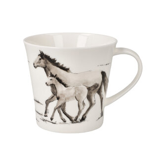 Goebel - Peter Schnellhardt | Koffie / Thee Mok Paarden | Beker - porselein - 350ml - 2 stuks