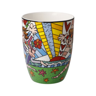 Goebel - Romero Britto | Koffie / Thee Mok Falling | Beker - porselein - 400ml - 2 stuks