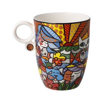 Goebel - Romero Britto | Koffie / Thee Mok Garden | Beker - porselein - 400ml - 2 stuks