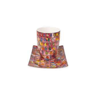 Goebel - James Rizzi | Kop en schotel We are the Birds | Porselein - 19cm - 400ml
