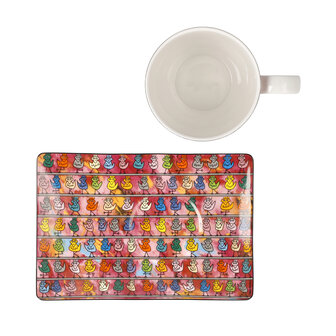 Goebel - James Rizzi | Kop en schotel We are the Birds | Porselein - 19cm - 400ml