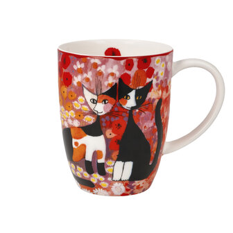 Goebel - Rosina Wachtmeister | Koffie / Thee Mok Prato fiorito colorato | Beker - porselein - 400ml - 2 stuks