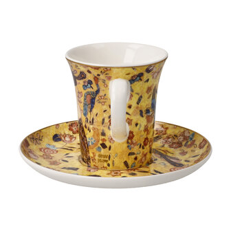 Goebel &ndash; Gustav Klimt | Tasse und Untertasse, Dame mit F&auml;cher
