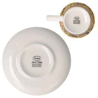 Goebel &ndash; Gustav Klimt | Tasse und Untertasse, Dame mit F&auml;cher