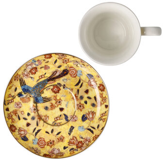 Goebel &ndash; Gustav Klimt | Tasse und Untertasse, Dame mit F&auml;cher