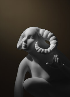 Goebel - Christel Zodiacs | Decoratief beeld Sterrenbeeld Ram vrouwelijk | Porselein - 25cm