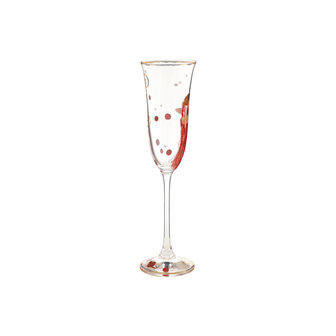 Goebel - Gustav Klimt | Champagne glas Geneesmiddel | Glas - 24cm - met echt goud - 100ml - 2 stuks