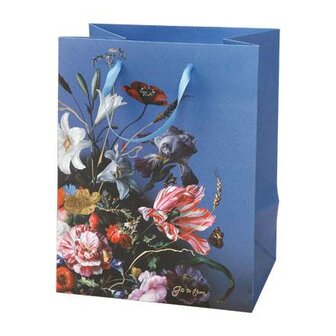 Gratis bij aankoop vanaf 75 euro (OP=OP) - Goebel - Jan Davidsz de Heem | Geschenktasje  Zomerbloemen | Papier - 27cm