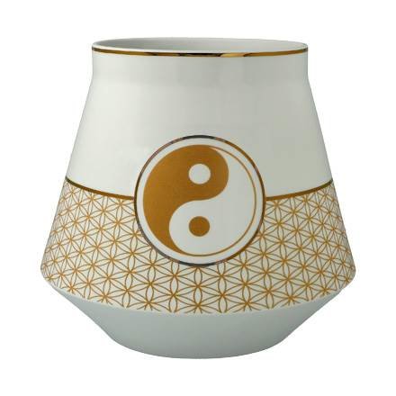 OP=OP Goebel - Lotus | Tafellamp Yin & Yang | Porselein - 18cm
