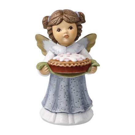 Goebel - Nina & Marco | Decoratief beeld / figuur Engel heerlijke taart | Porselein - 10cm