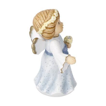 Goebel - Nina & Marco | Decorative statue / figure Angel floral greeting | Porcelain - 8 cm - with Swarovski