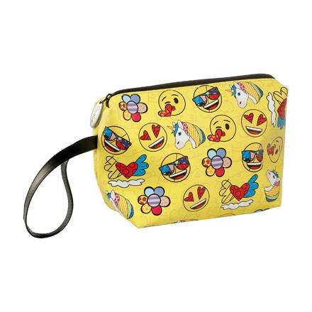 Goebel - Emoji by BRITTO | Make-up tasje Summer Feelings | Toilettas, kunstleer, 18cm