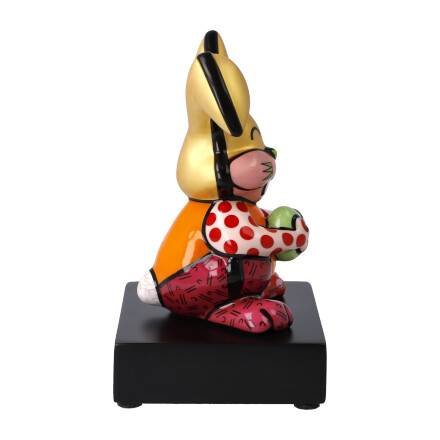 Goebel - Romero Britto | Decoratief beeld / figuur Orange Rabbit 14 | Porselein - 14cm - Pop Art