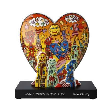 Goebel - James Rizzi | Decoratief beeld / figuur Heart times in the City | Porselein - 23cm