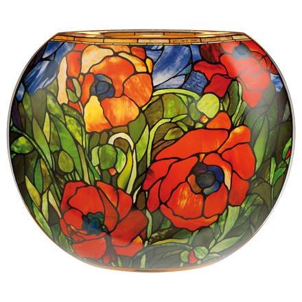  Goebel-Louis Comfort Tiffany | Lampe de table Pavot d'Orient | Verre - 35cm