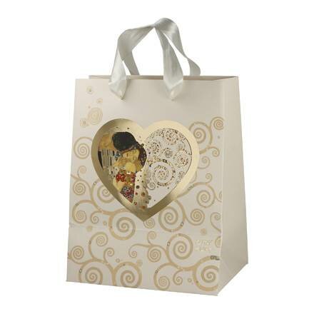 OP=OP Goebel - Gustav Klimt | Geschenktasje Heart Kiss | Papier - 27cm