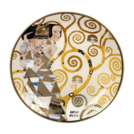 OP=OP Goebel - Gustav Klimt | Sier Schoteltje De verwachting | Porselein - 10cm