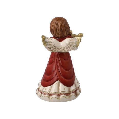 Goebel - Kerst | Decoratief beeld / figuur Engel hemelse harp | Aardewerk - 15cm - met Swarovski