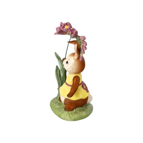 Goebel - Pâques | Statue / personnage décoratif Lièvre en fleurs | Poterie - 17cm